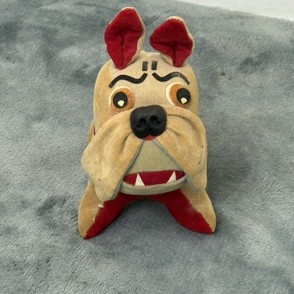 R. Dakin Dream Pets Vintage Stuffed Beige Bulldog Dog Toy 5.5" Japan Plush - Picture 1 of 10